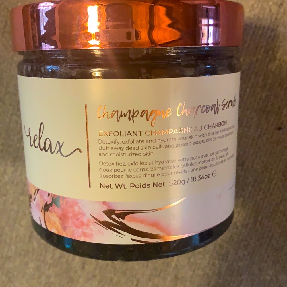 Brand new sealed Champagne Charcoal Scrub